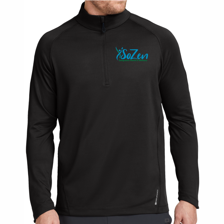 SoZen Health & Wellness Men's 1/4-Zip, Black