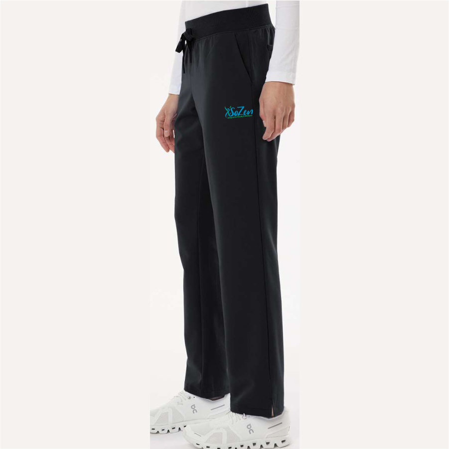 SoZen Health & Wellness Scrub Pants, Black