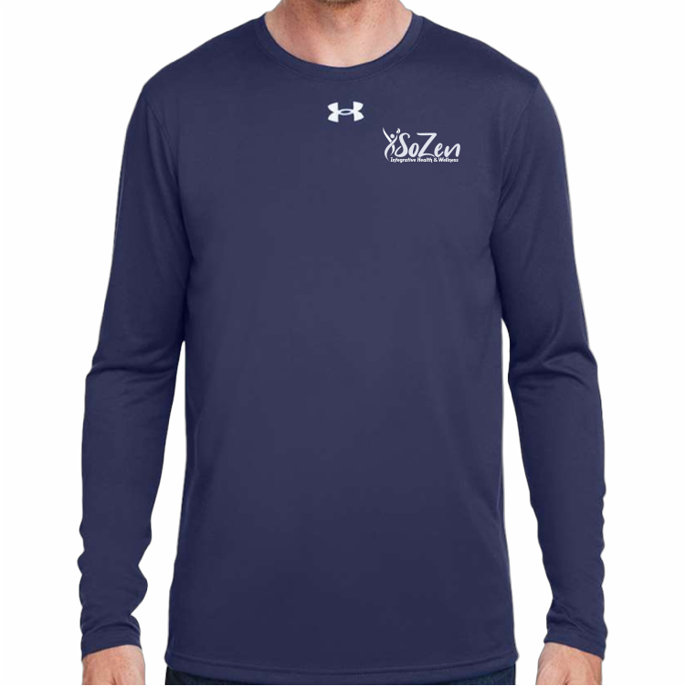 SoZen Health & Wellness UA LS Performance Tee, Navy