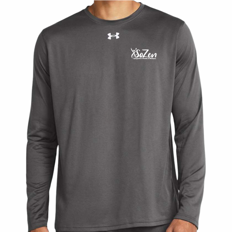 SoZen Health & Wellness UA LS Performance Tee, Gray