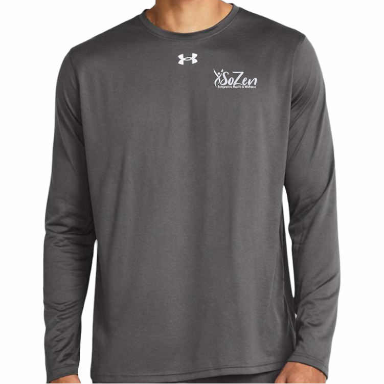 SoZen Health & Wellness UA LS Performance Tee, Gray