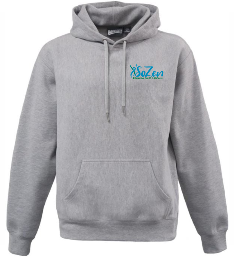 SoZen Health & Wellness Heavyweight Hoodie, Gray