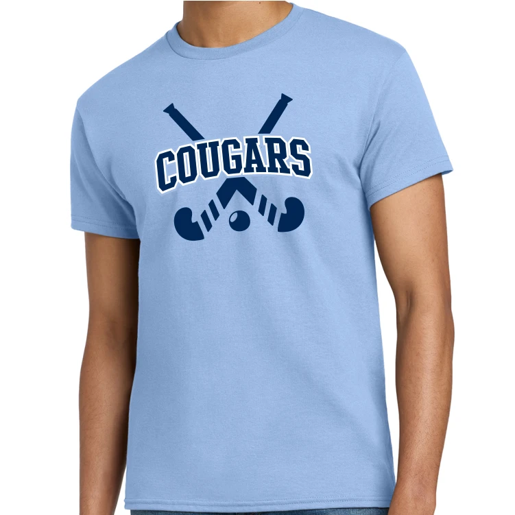 Catoctin Cougars Field Hockey Cotton Tee, Light Blue