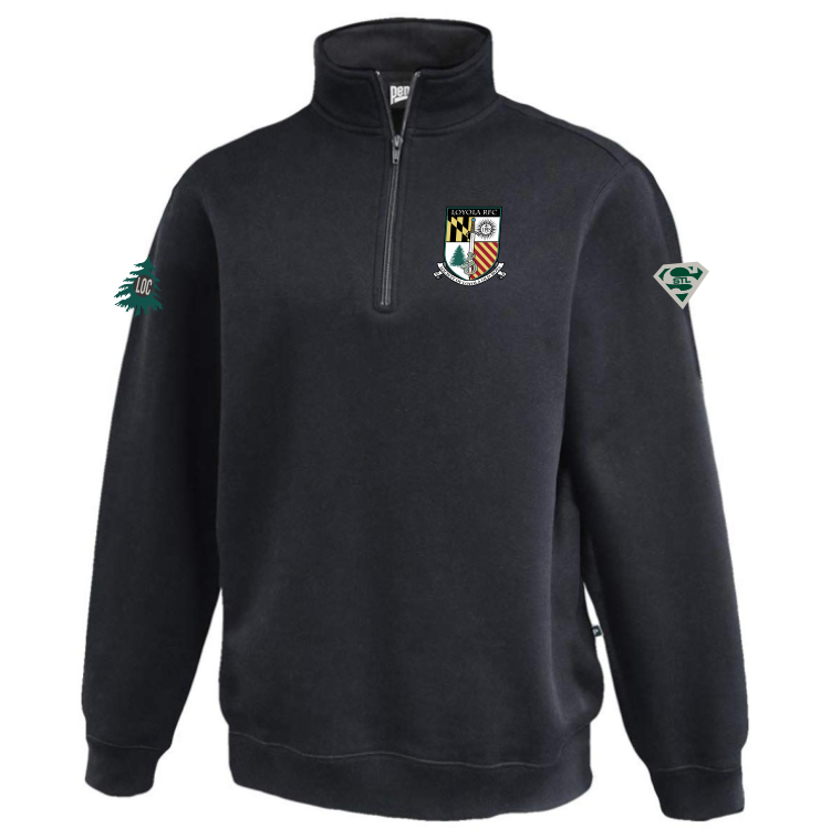 SLOB Rugby Fleece 1/4-Zip, Black