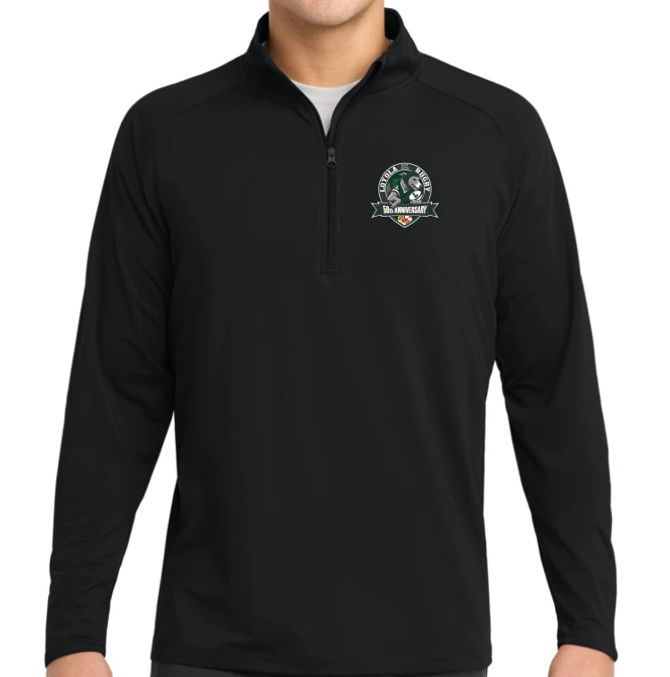 Loyola Rugby 50th Anniversary 1/4-Zip, Black