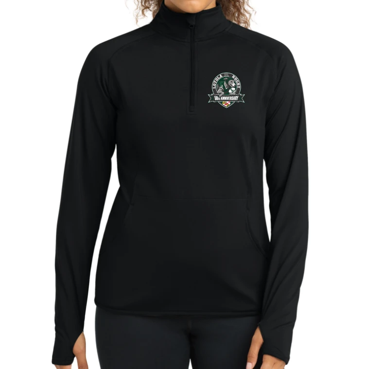 Loyola Rugby 50th Anniversary 1/4-Zip, Black