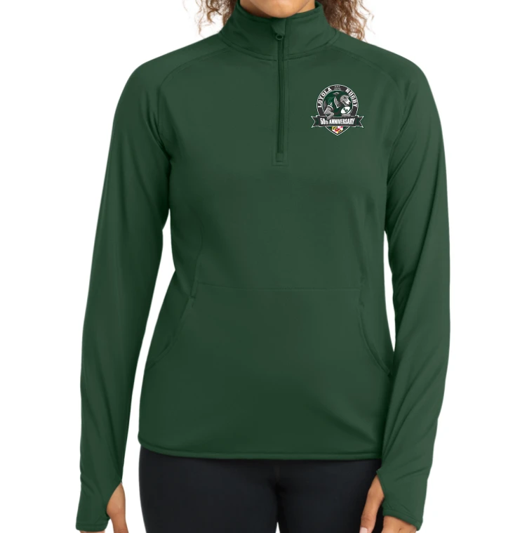 Loyola Rugby 50th Anniversary 1/4-Zip, Green