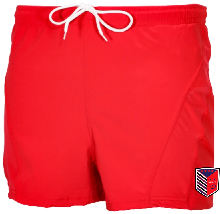 DWRFC SRS Performance Rugby Shorts, Red
