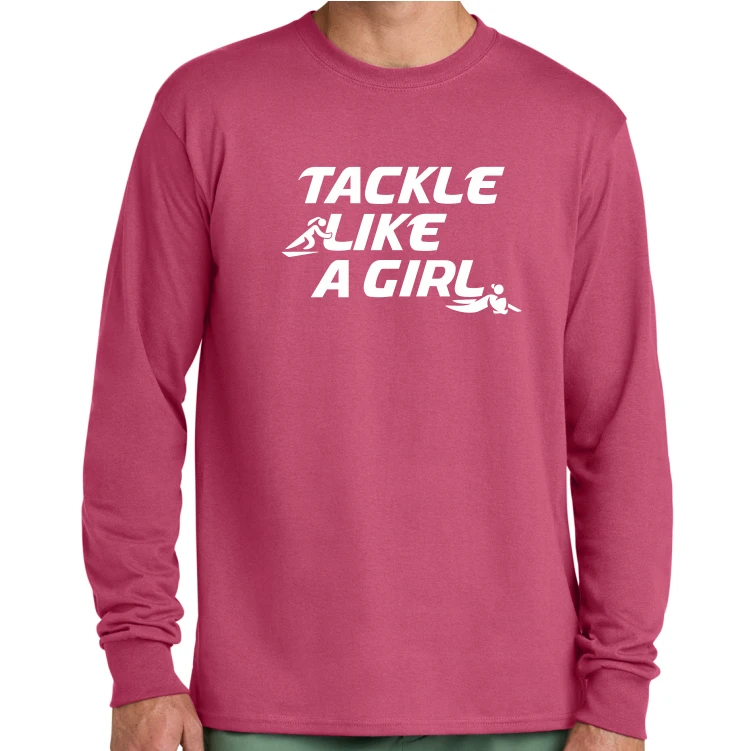 Tackle Like a Girl Tee, Sangria