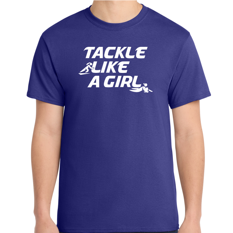 Tackle Like a Girl Tee, Purple