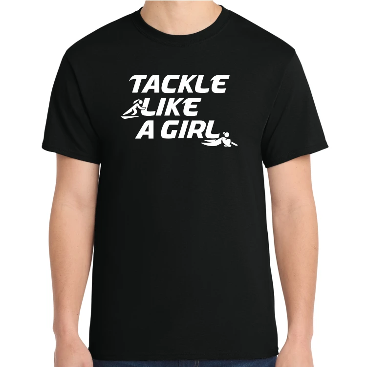 Tackle Like a Girl Tee, Black