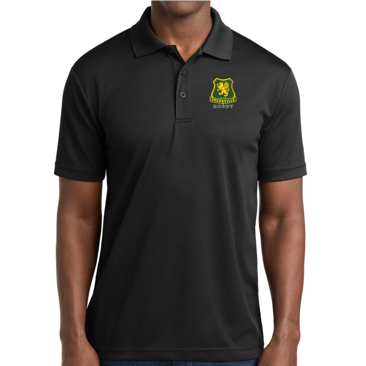 Greenville Griffins Performance Polo, Black