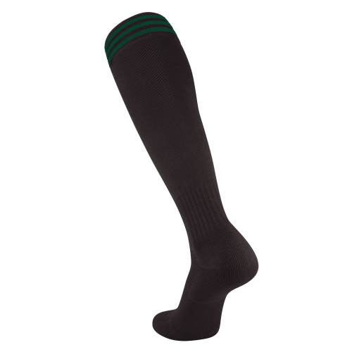 Black/Forest Green 3-Stripe Socks