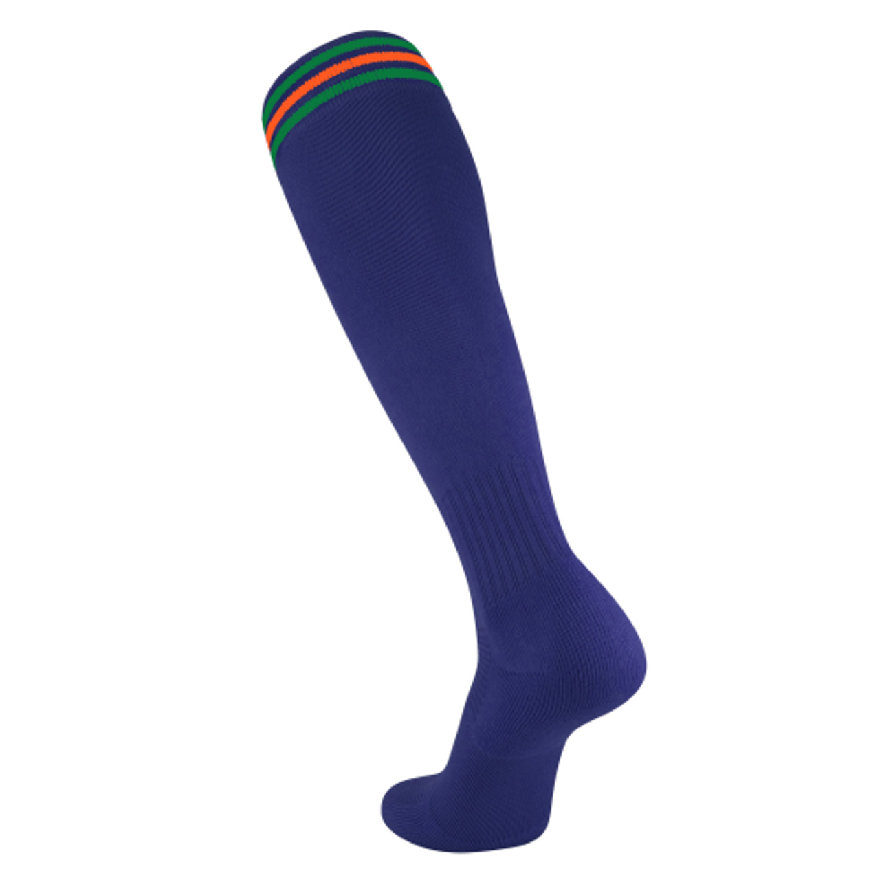 Men's Kelly Green and Navy Blue Striped Socks