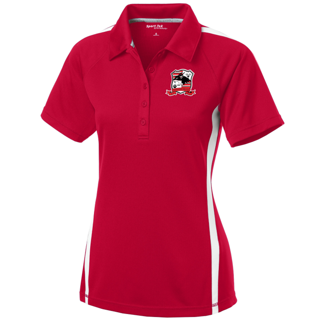 Coventry Colorblock Performance Polo, Red/White