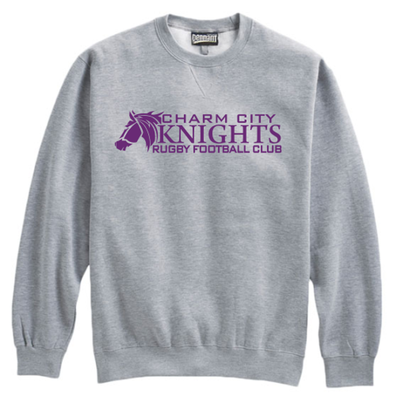 Charm City Knights Crewneck Fleece, Gray