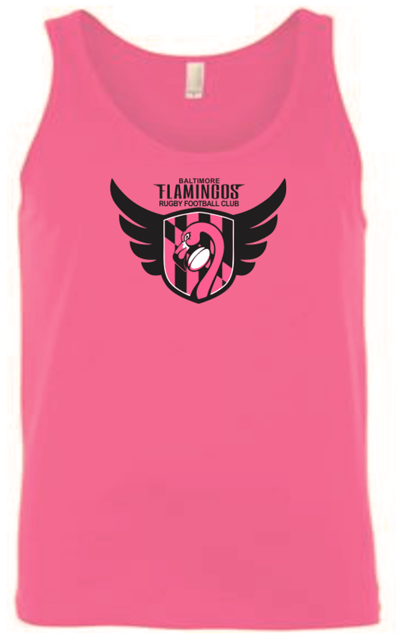 Baltimore Flamingos Ringspun Cotton Tank, Neon Pink