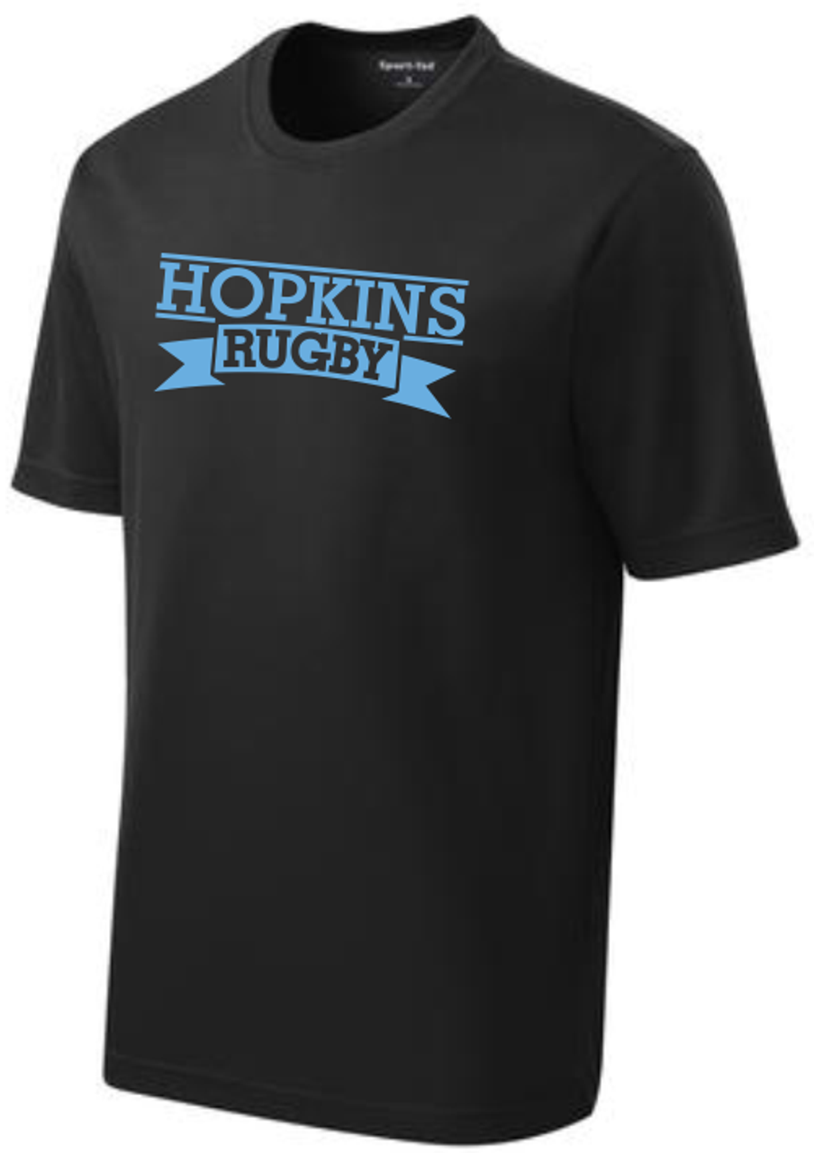 Hopkins Men's Rugby Performance Tee, Black