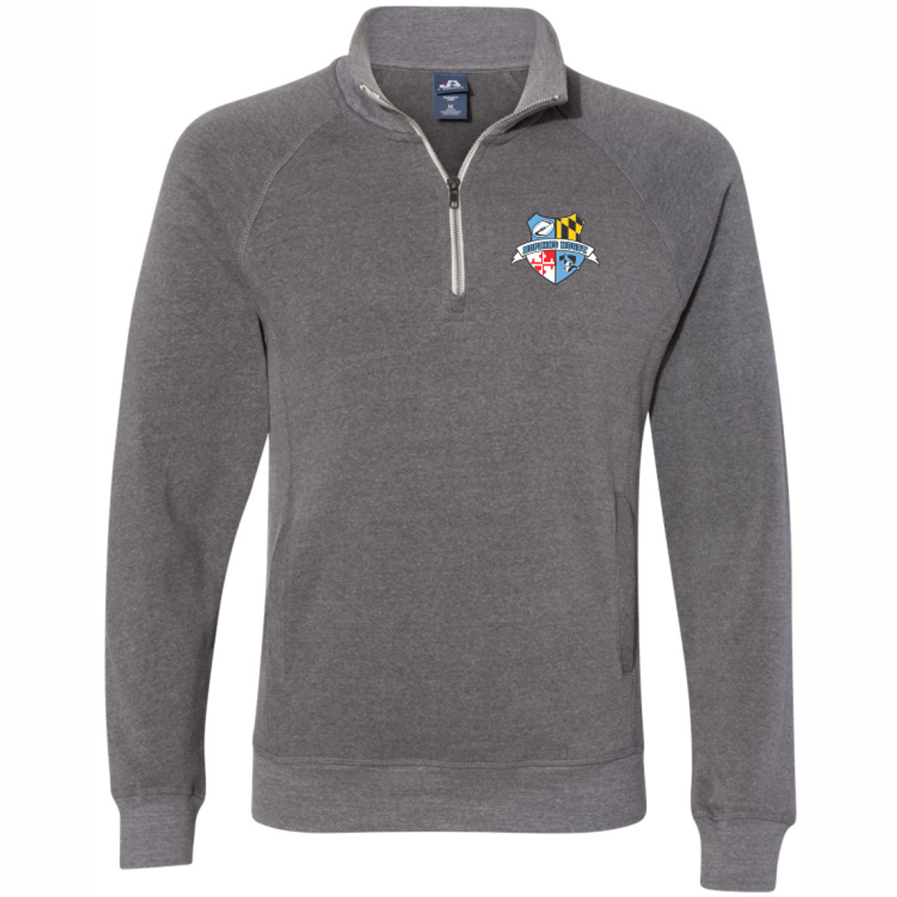 Hopkins Men's Rugby 1/4-Zip Fleece, Heathered Gray