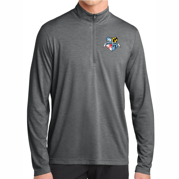 Hopkins Men's Rugby 1/4-Zip Fleece, Heathered Gray