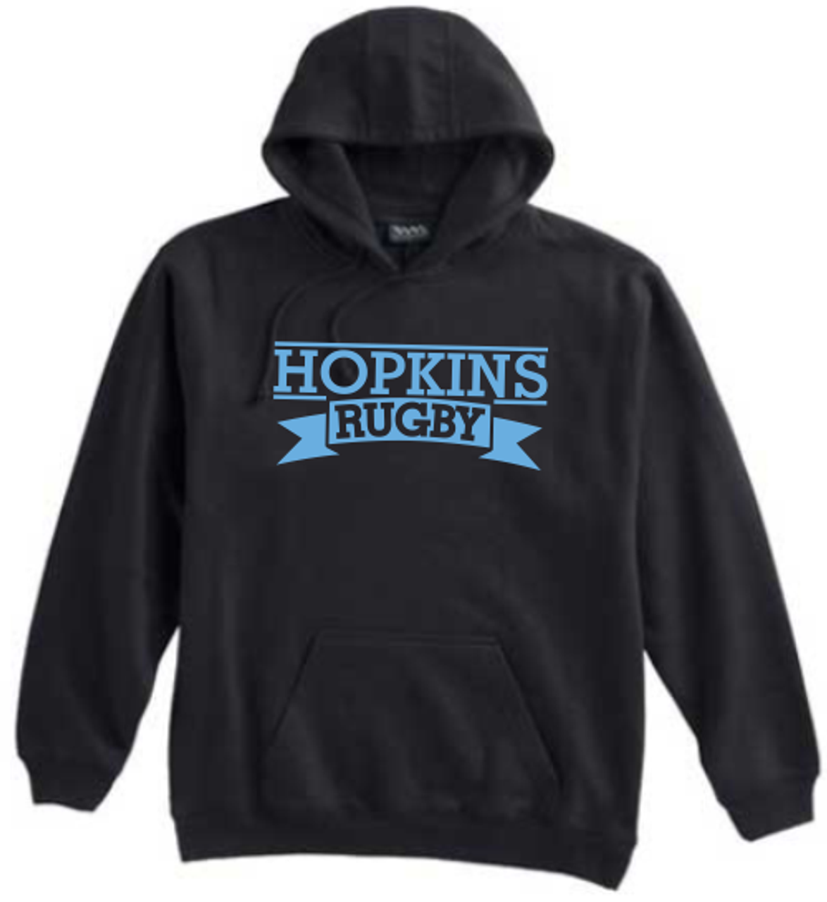 Hopkins Men's Rugby Hoodie, Black