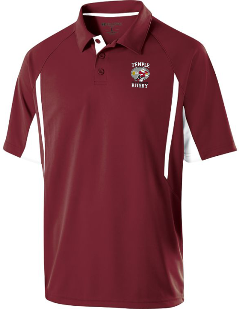 Temple Old Boys Rugby Performance Polo, Red/White