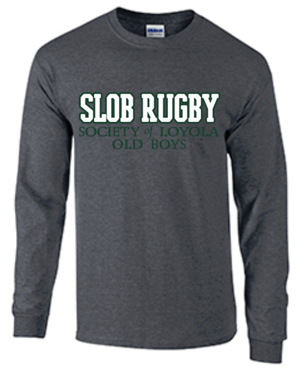 SLOB Rugby Tee, Dark Heather Gray