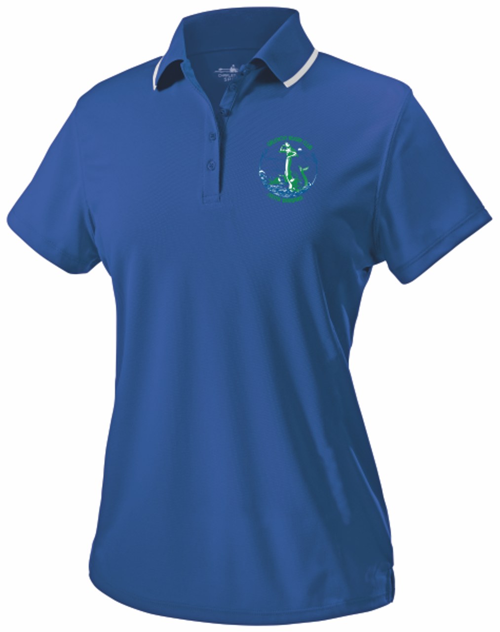 Grunion Rugby Performance Polo, Royal/White