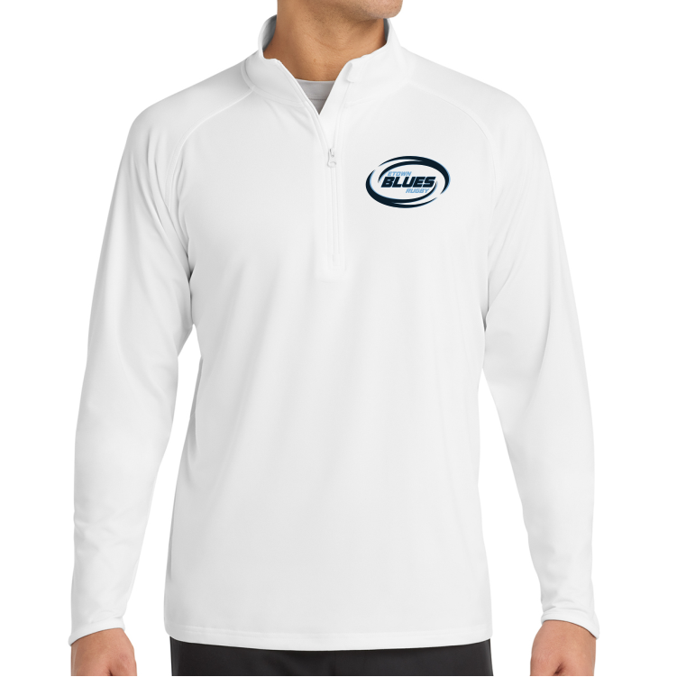 Elizabethtown Blues 1/4-Zip Pullover, White