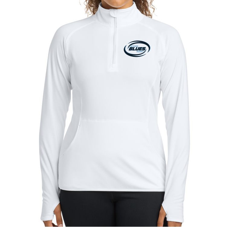 Elizabethtown Blues 1/4-Zip Pullover, White