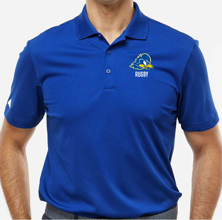Delaware Rugby Adidas Performance Polo, Royal