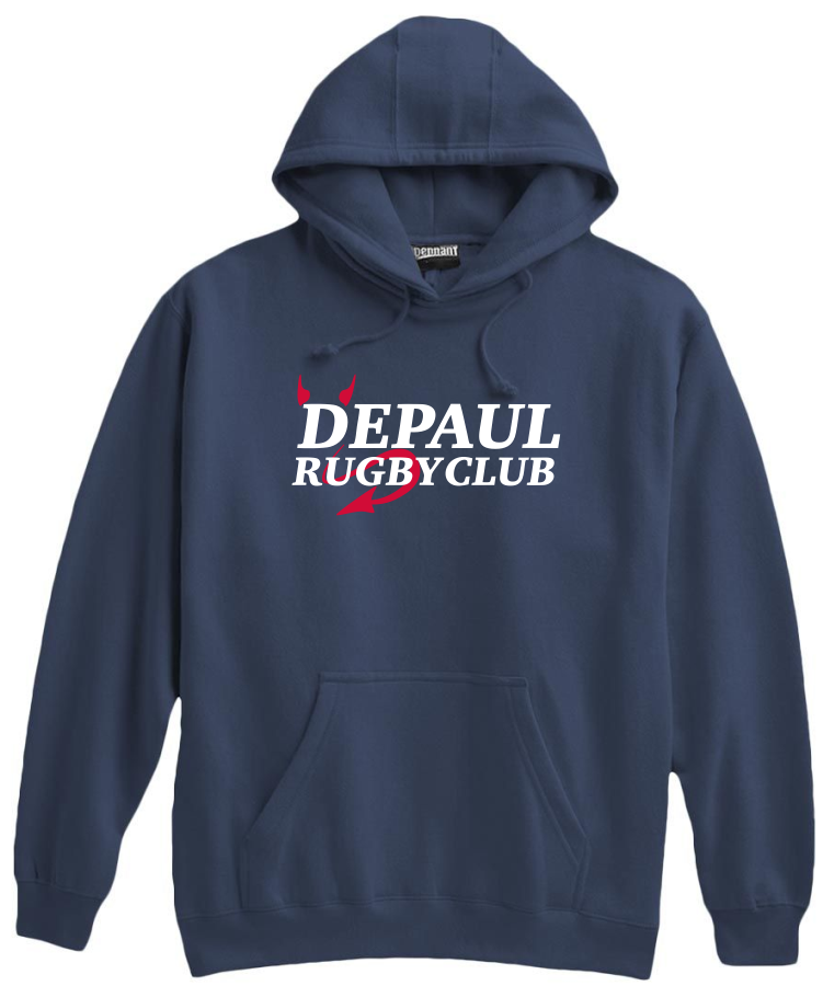 DePaul Rugby Fleece Hoodie, Navy
