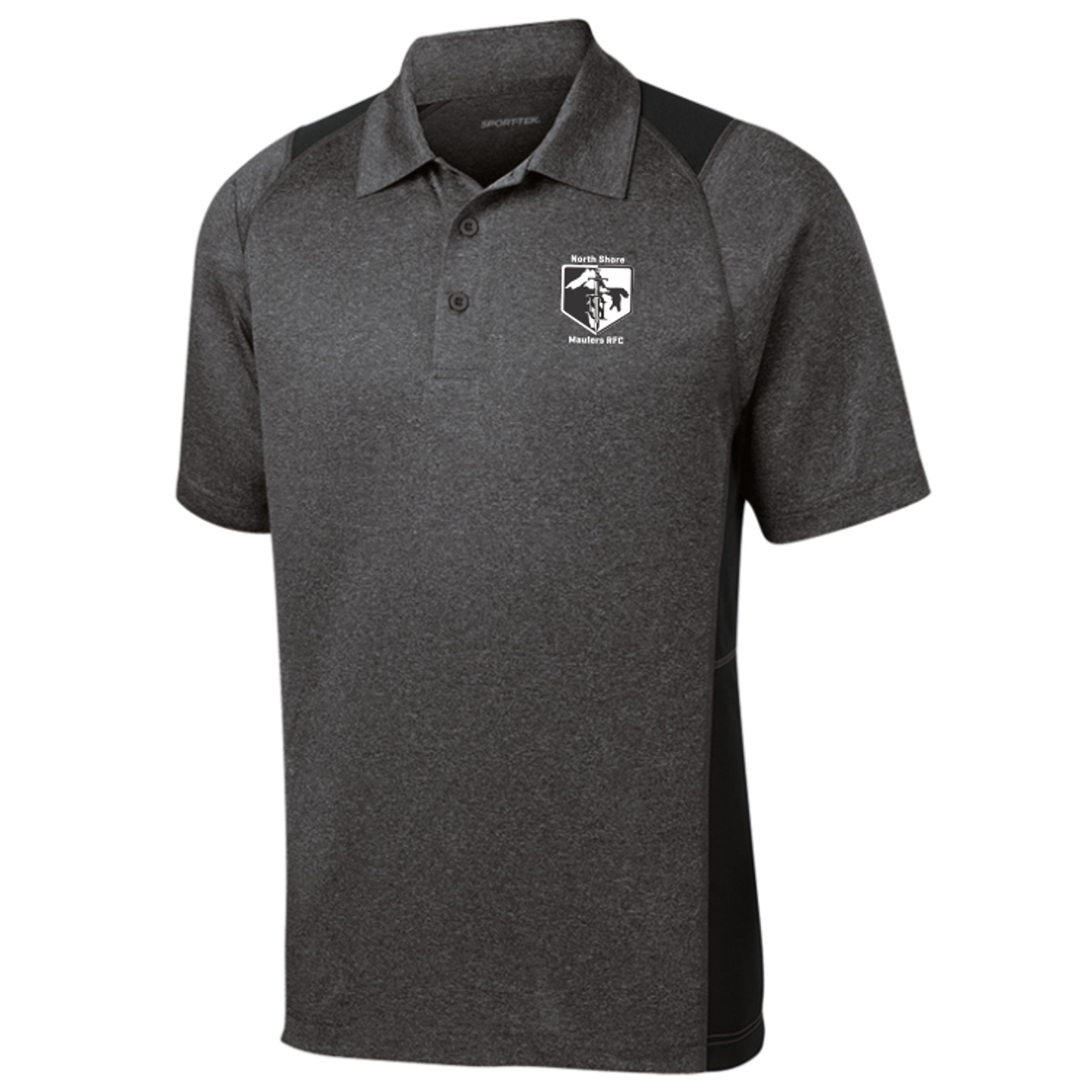 North Shore Maulers Performance Polo, Graphite/Black