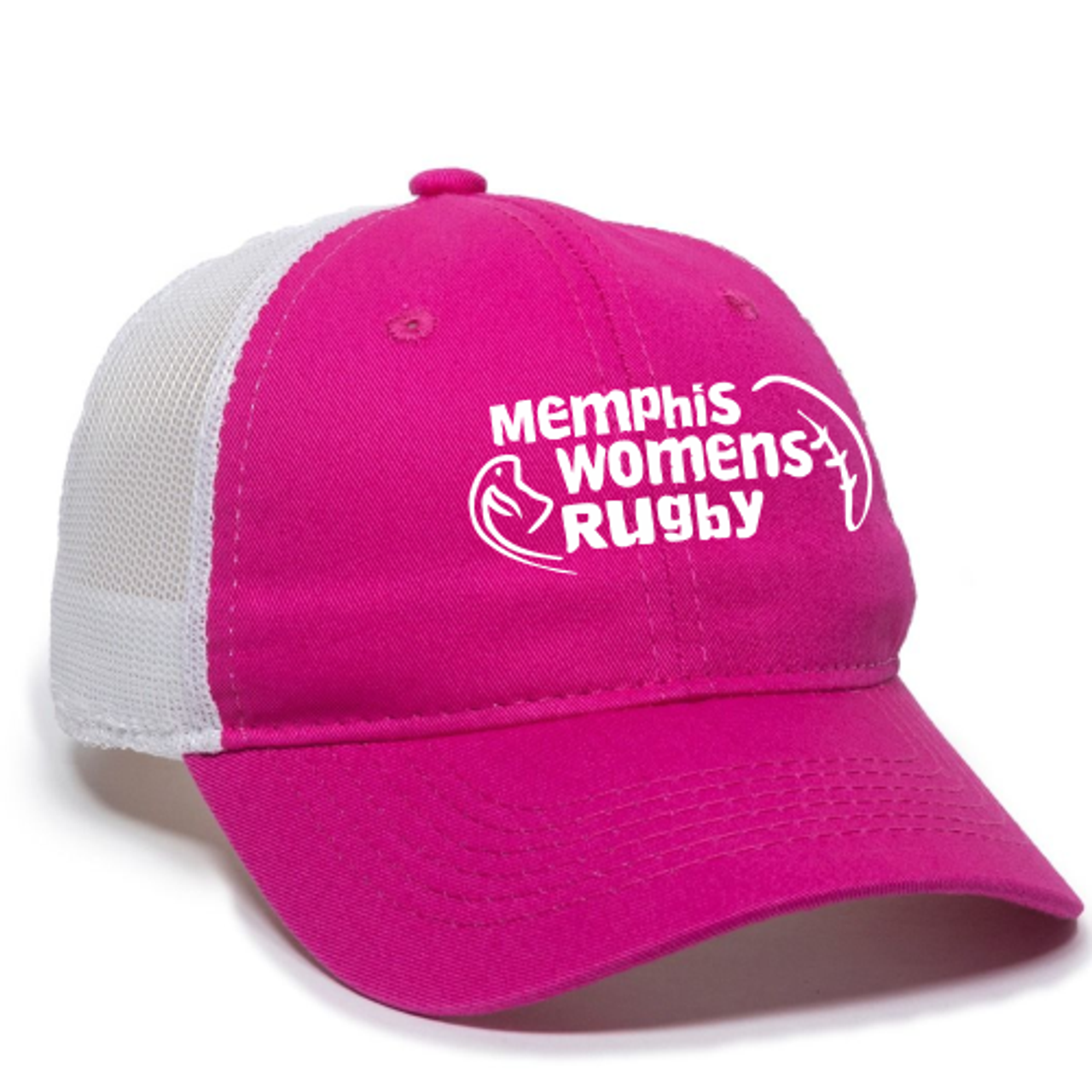 Memphis WRFC Mesh-Back Adjustable Hat, Fushsia/White