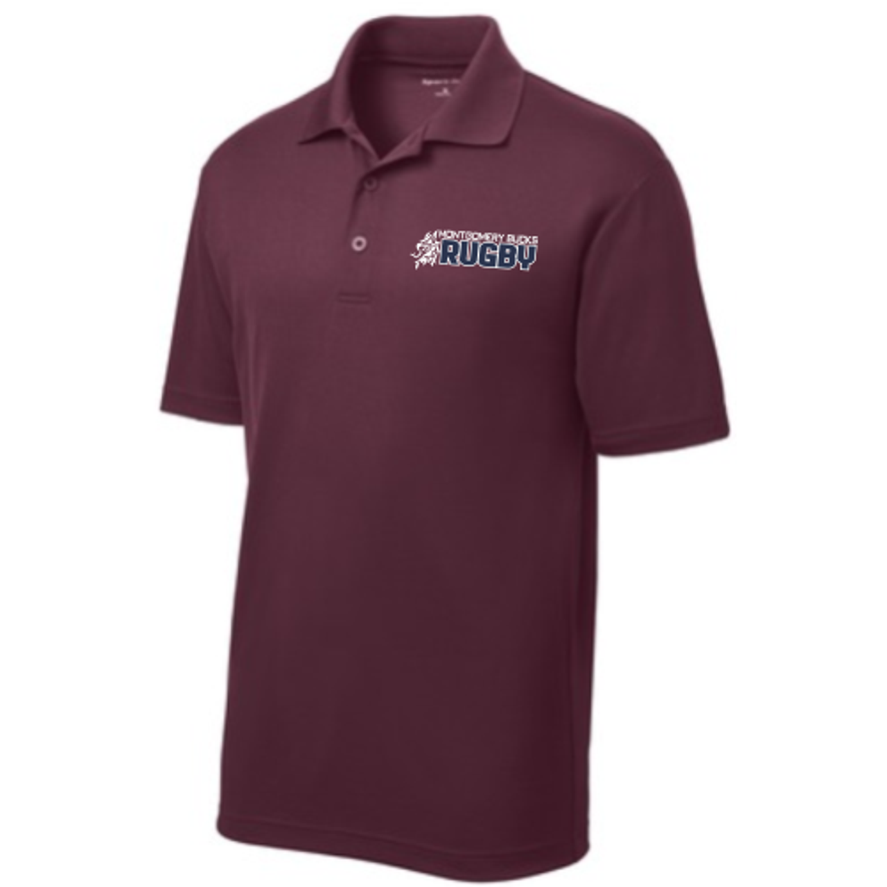 MB Rugby Performance Polo, Maroon