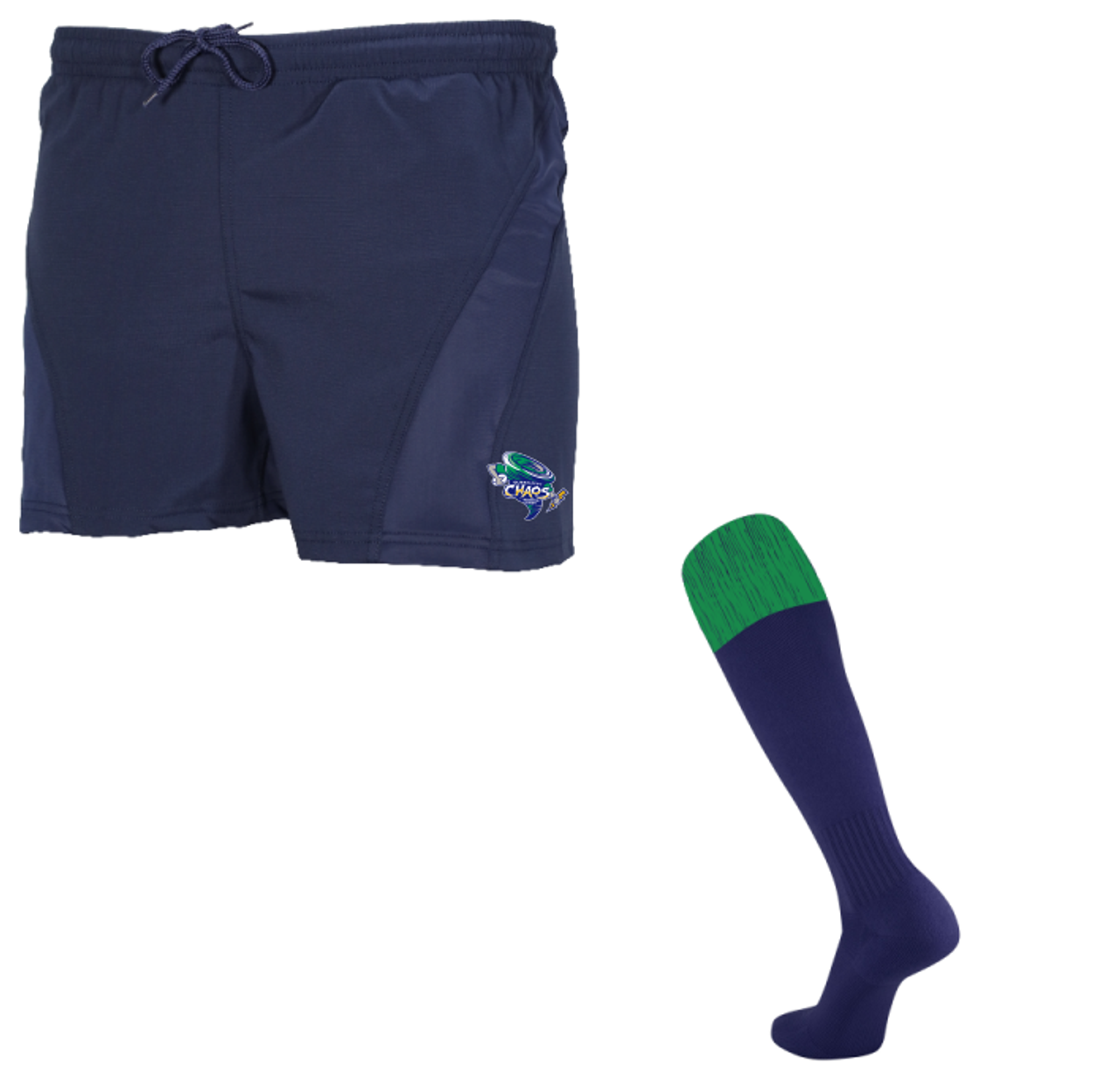 Queen City Chaos Rugby Short/Sock Package