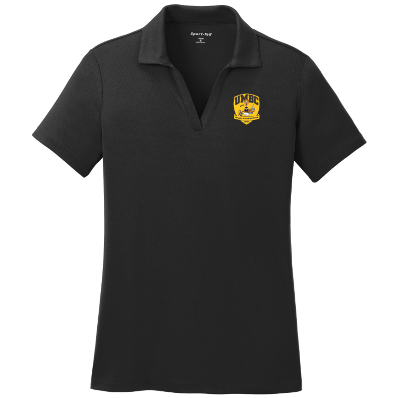 UMBC Men's Rugby Performance Polo, Black