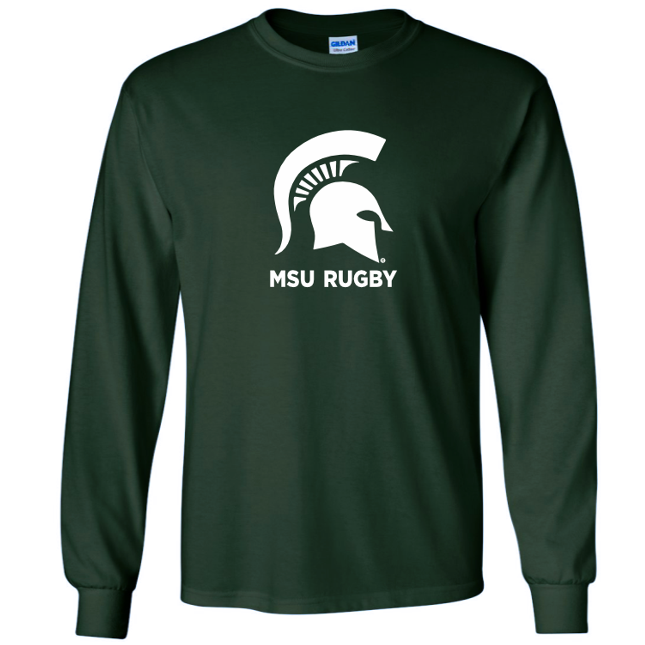 Michigan State Rugby Cotton Tee, Forest