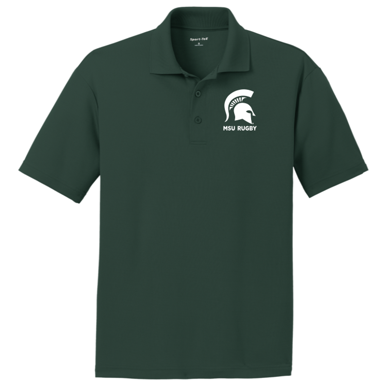 Michigan State Rugby Performance Polo, Forest