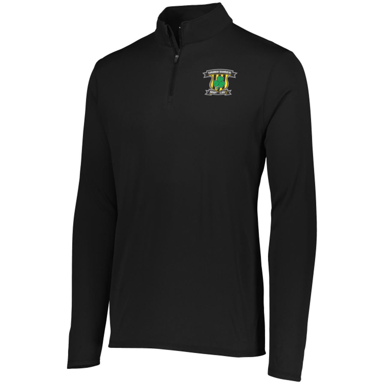 Savannah Shamrocks Rugby Lightweight 1/4 Zip, Black