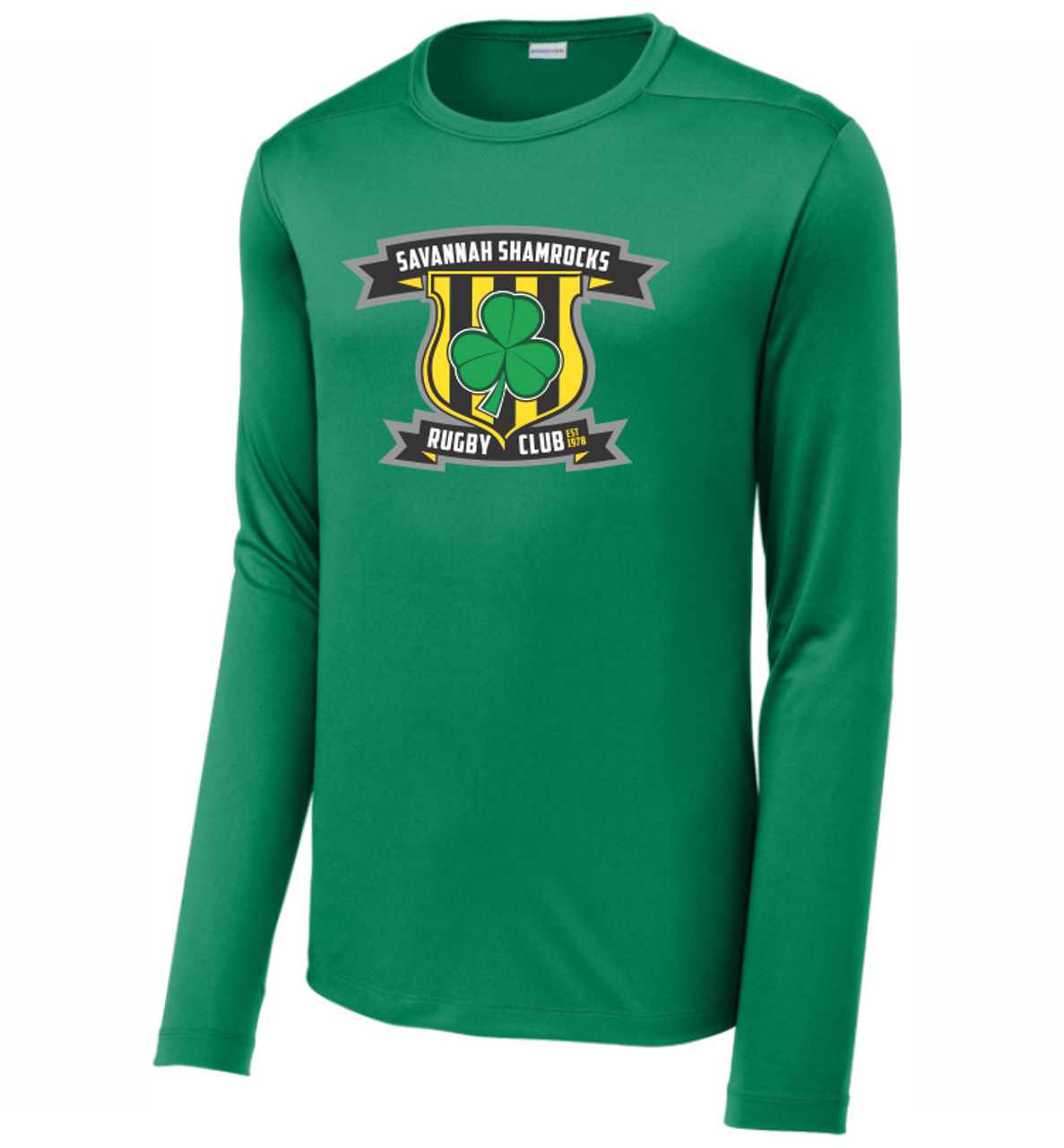 Savannah Shamrocks Rugby LS Performance T-Shirt, Kelly