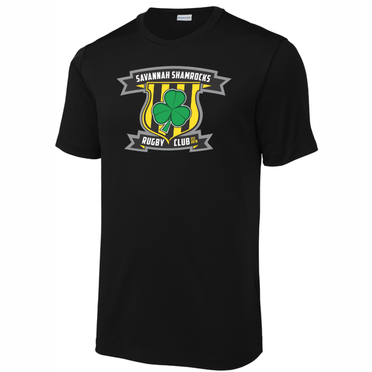 Savannah Shamrocks Rugby Performance T-Shirt, Black