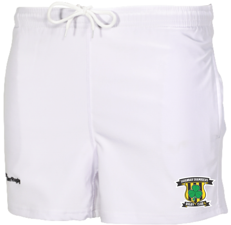 Savannah Shamrocks SRS Pocketed Performance Rugby Shorts, White