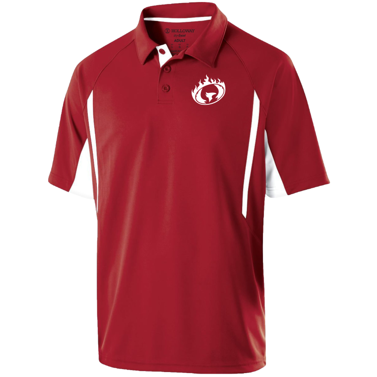 Spokane WRFC Colorblock Performance Polo, Red/White