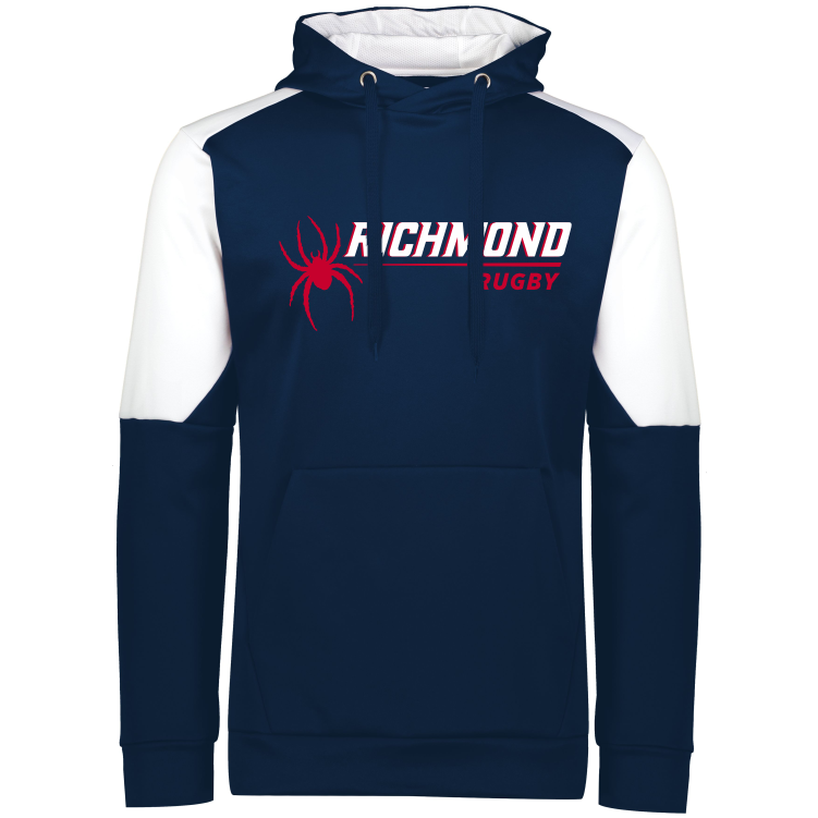 Richmond Spiders Performance Fleece Hoodie, Navy/White