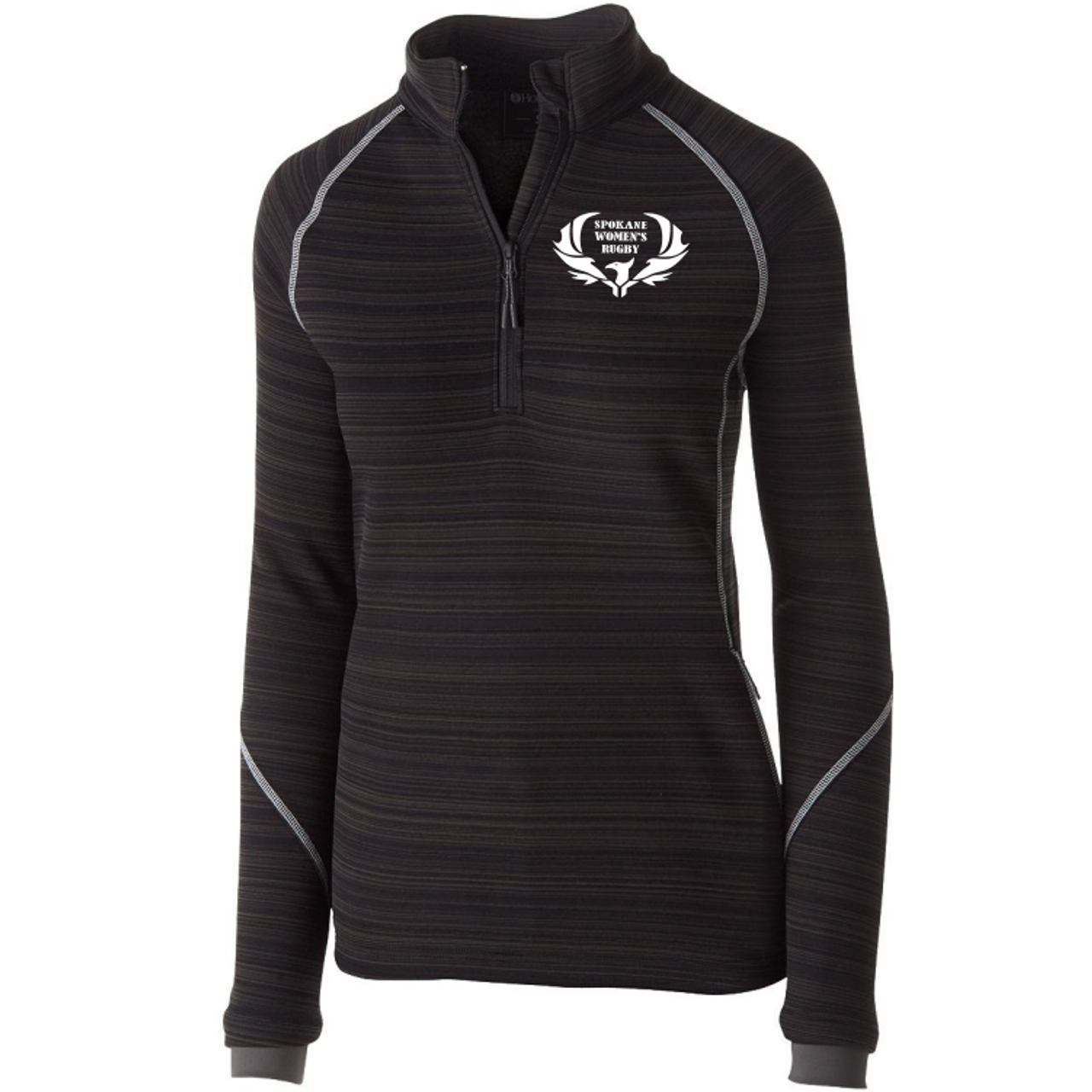 Spokane WRFC 1/2-Zip Performance Fleece Pullover, Black