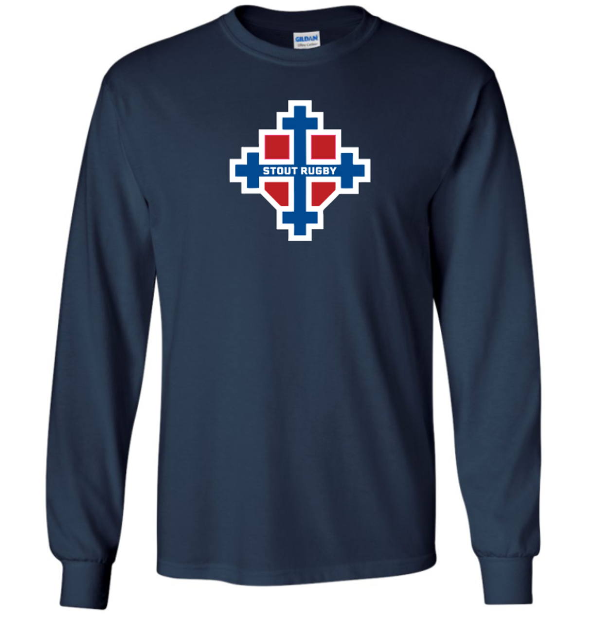 UW Stout Vintage Cross T-Shirt, Navy