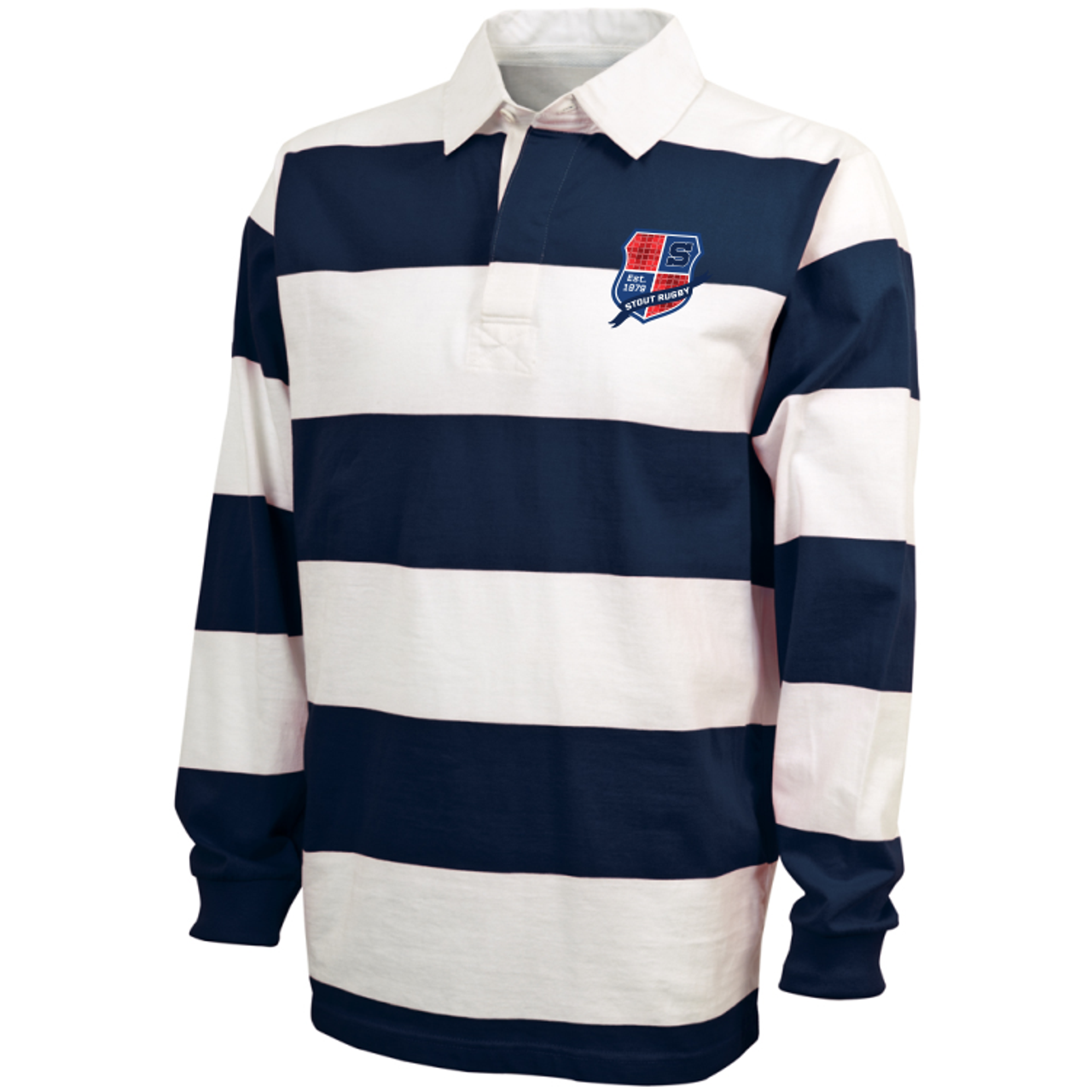 UW Stout Rugby Stripe Polo