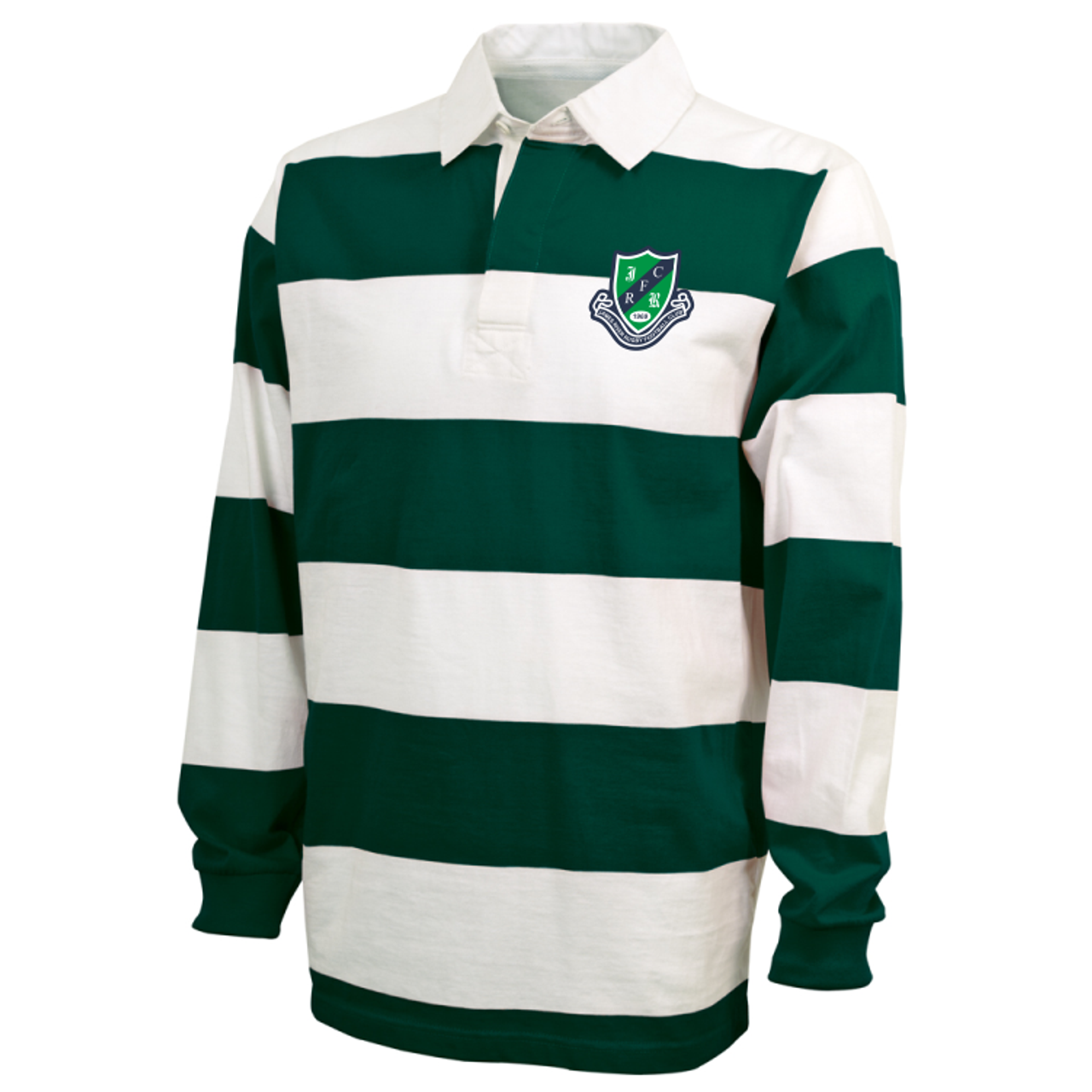 James River Stripe Polo, Forest/White