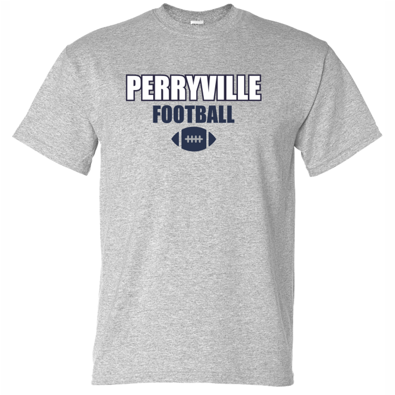 Perryville MS Football T-Shirt, Gray